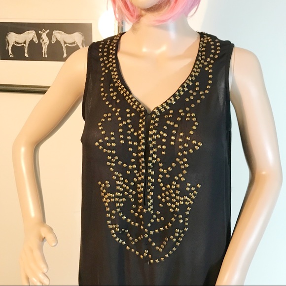 Romeo & Juliet Studded Crepe Tunic Dress Small - Picture 3 of 5